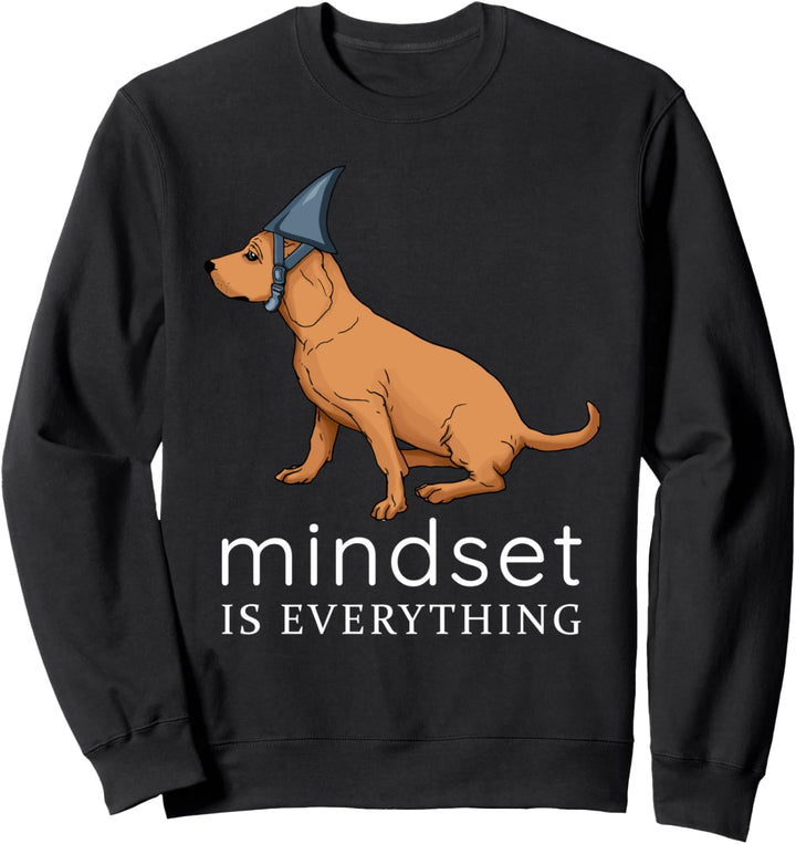 Lustiger Hund mit Aluhut Ironie Satire Verschwörung Mindset Sweatshirt