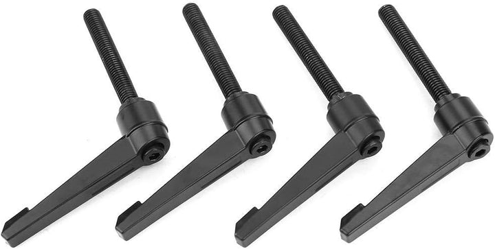 4 stücke Klemmhebel Griff, M10 Edelstahl Aussengewinde Verstellbarer Griff Maschinenknöpfe, Schwarz(