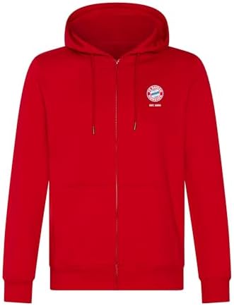 FC Bayern München | Zip-Hoodie Essential| Herren | Rot oder Navy Rot S, Rot S