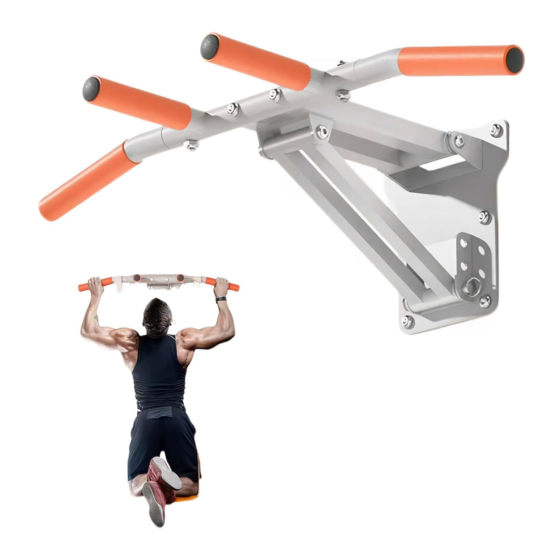 Barre de Traction Murale Multi-Grips 900 kg - Structure Triangulaire 3D Ultra Stable - Poignée Antid