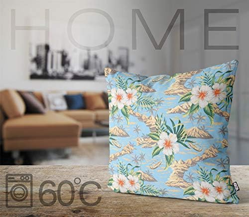 VOID Hawaiianische Inseln Hibiskus Kissenbezug Kissenhülle Sofakissen Kissen Deko Outdoor-Kissen Dek
