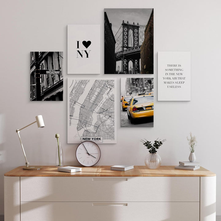 Muralo - Wandbilder Set - Leinwand Bilder Set Aufhängefertig - Bilder für Wohnzimmer Schlafzimmer -