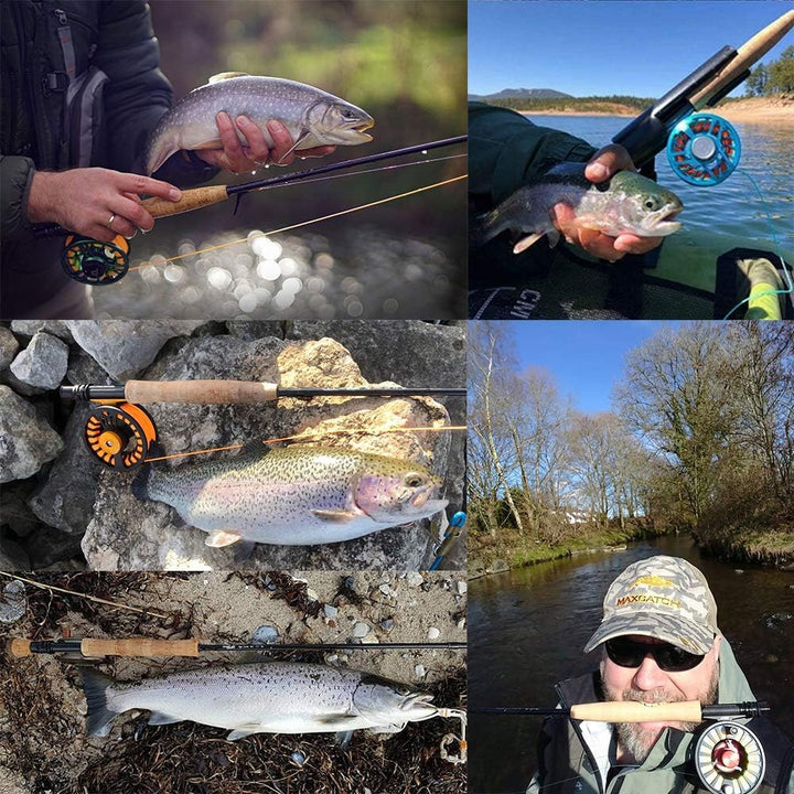 MAXIMUMCATCH -Black Star- Fliegenrute: IM10 Kohlefaser, Pacbay Minima Führungsringe, eloxierter Roll