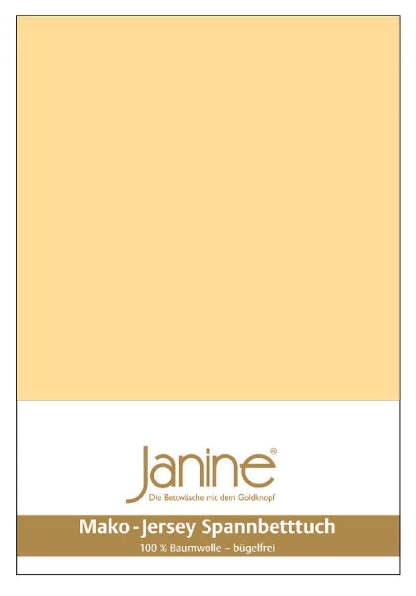 Janine Spannbetttuch 5007 Mako Jersey 180/200 bis 200/200 cm vanille Fb. 23 180/200 cm - 200/200 cm