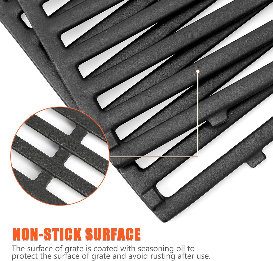 GFTIME Genesis Gusseisen-Grillroste II E-310, LX E-340/S-340, S-310, EX315, Gussrost 2 Stück 47.6*33