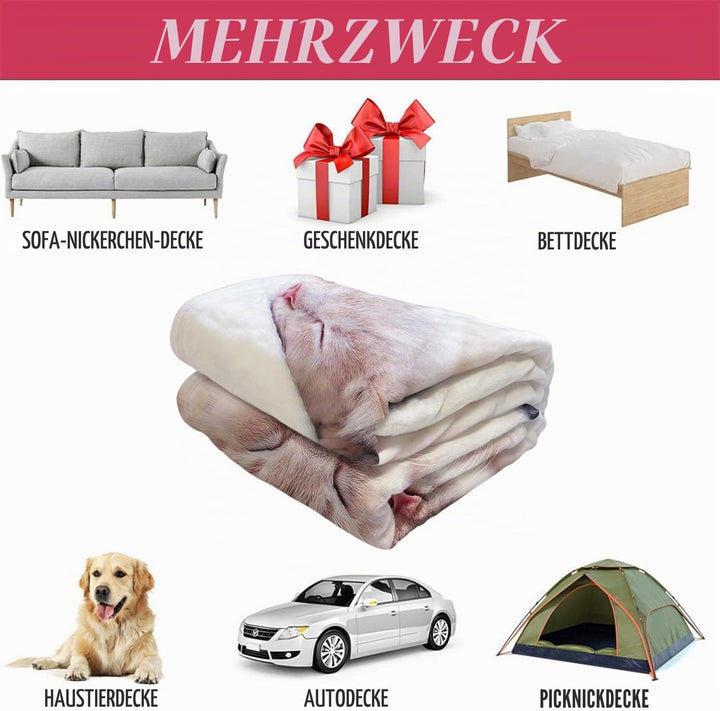 YISUMEI Bedruckte Kuscheldecke Schlafende Katzen Decke Weich Flanell Fleecedecke 150x200 cm 150 x 20