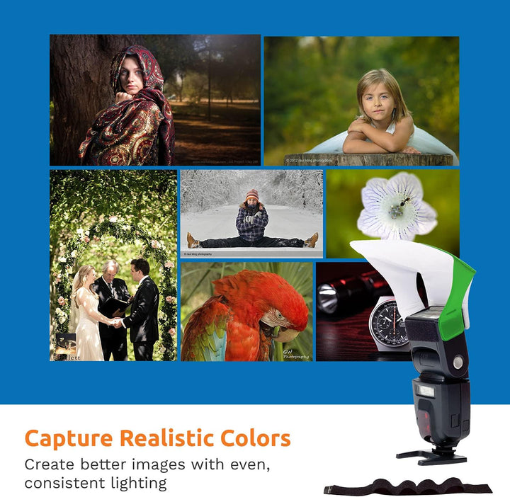 LumiQuest Flash Pocket Bouncer, Flash Diffuser with UltraStrap Bundle, Universal Classic Design for