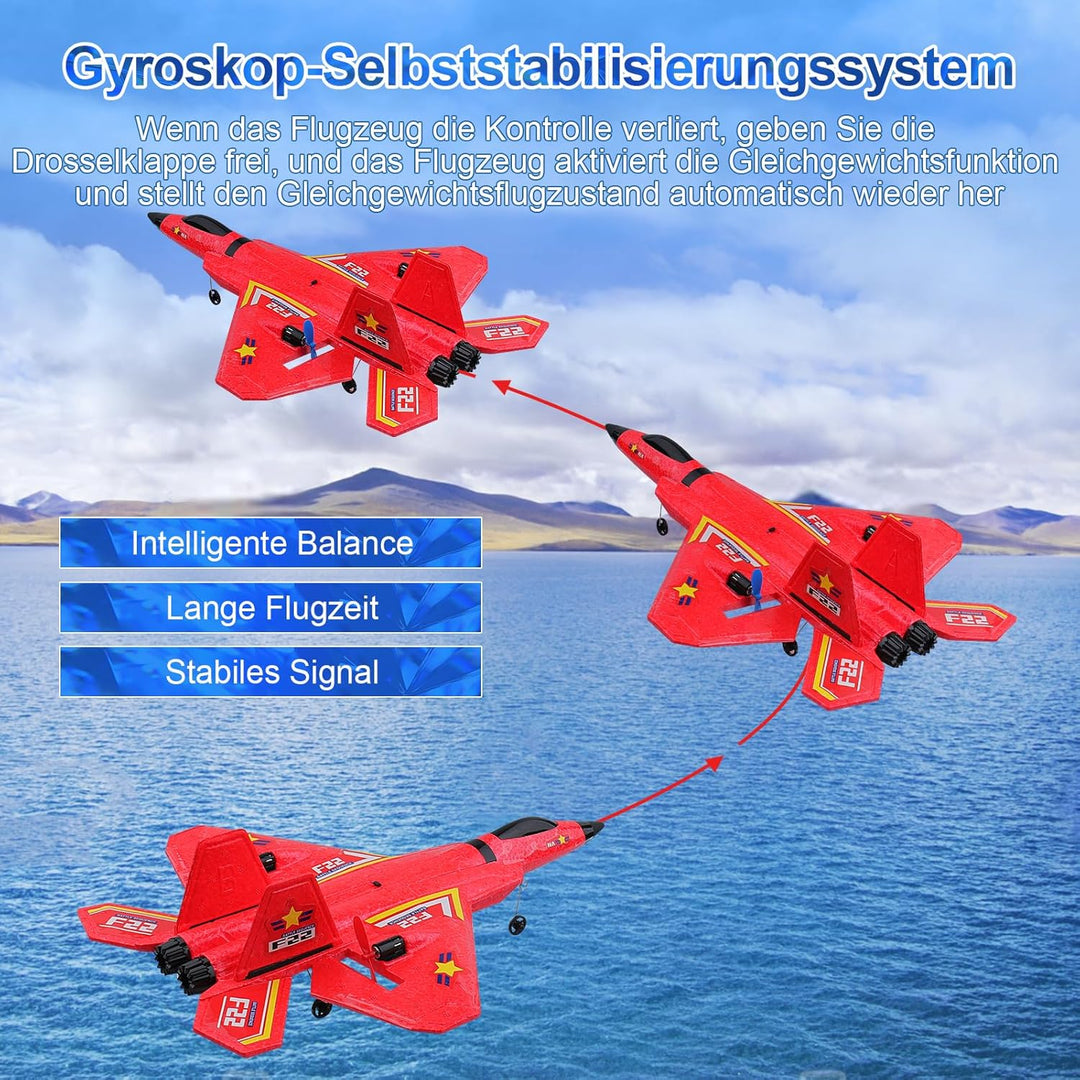 Henakmsl RC Flugzeug 3CH Ferngesteuerter Kämpfer 2.4GHz RC Flugzeug RTF für Anfänger, Kinder und Erw