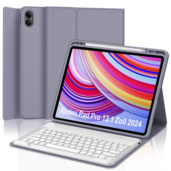 IVEOPPE Tastatur für Redmi Pad Pro 12.1, Hülle Tastatur für Redmi Pad Pro 2024, Bluetooth Magnetisch