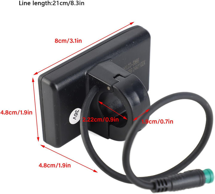 BAOFUYA Elektrofahrrad LCD Display Display 24V 36V 48V LCD Display Elektrofahrrad S866 LCD Display M