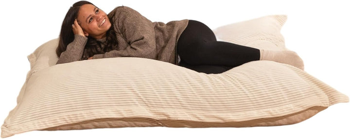 Riesiger Sitzsack XXL für Innenbereich, aus Cordsamt, 180 x 140 cm, weich, bequem und abnehmbar, gro