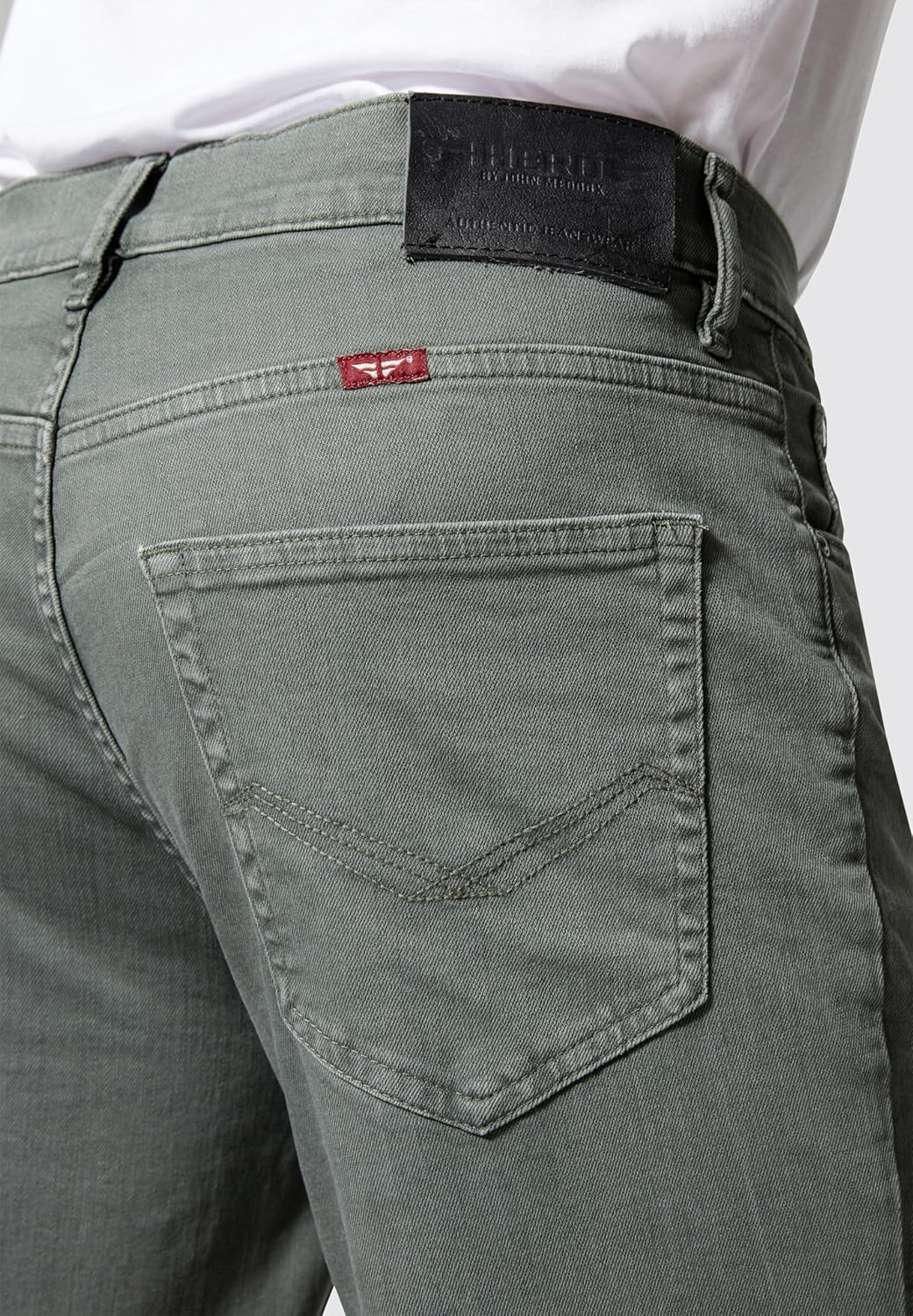 HERO BY JOHN MEDOOX Denver Denim Regular Straight Rigid Straight Fit Casual Clean Wash Denim Jeans f