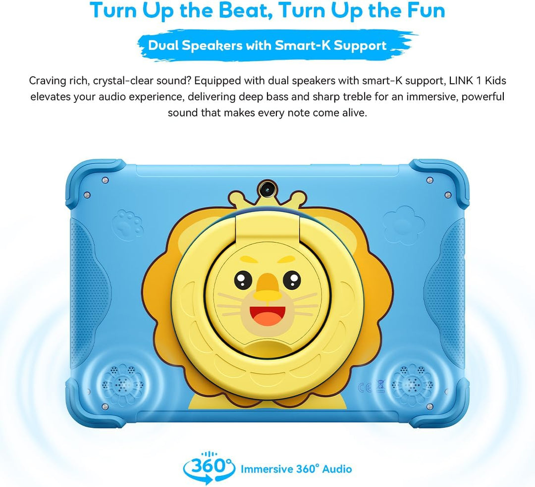 Blackview Link 1 Kids, Kinder-Tablet Android 16 AI, 12GB+64GB(2TB Extern), 3 x KI-Smart-Assistenz, 8
