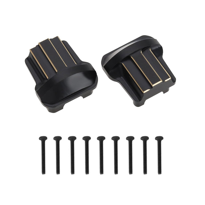 1 Paar Messing Vorne Hinterachse Differentialabdeckungen Kompatibel mit TRX4M K10 High Trail 1/18 Cr