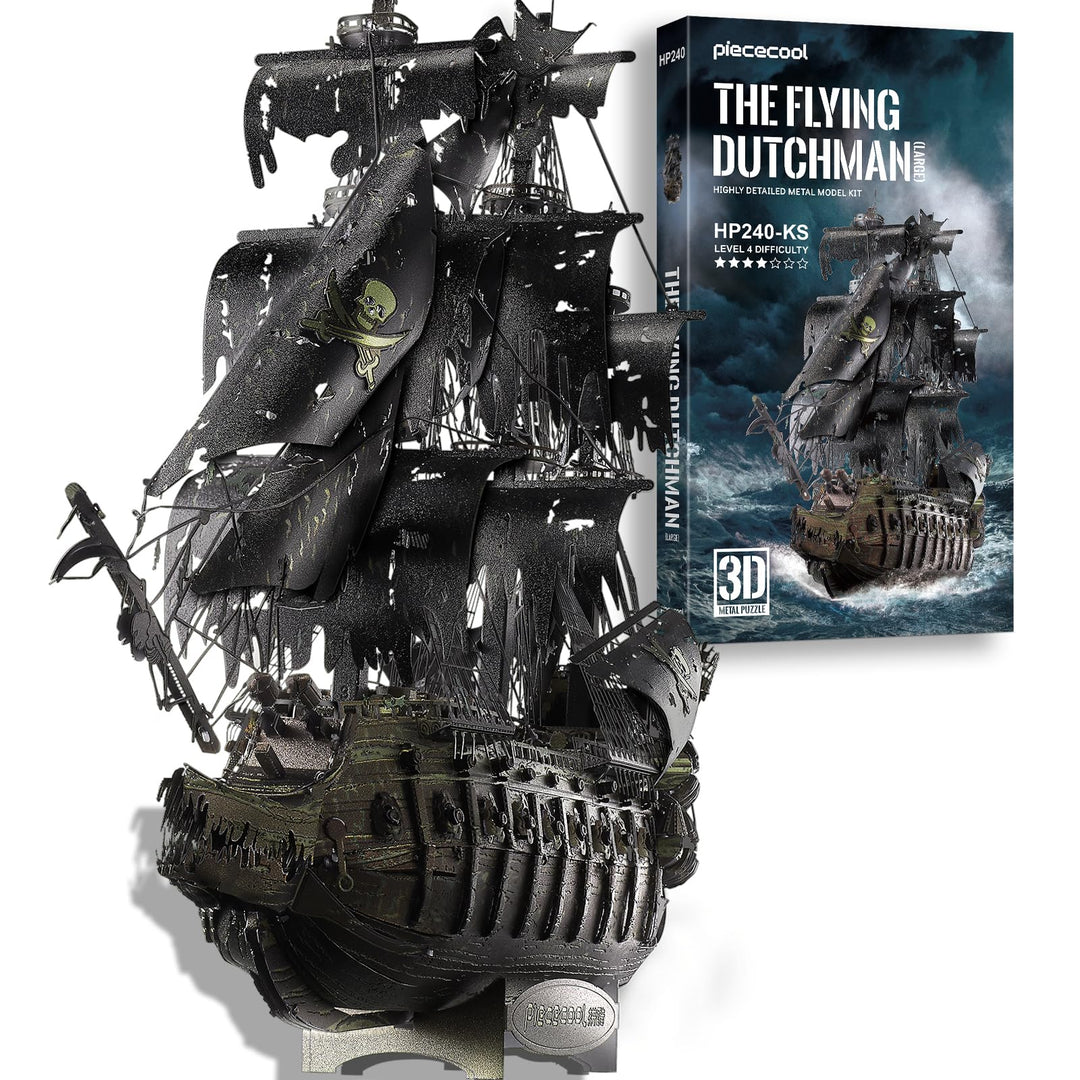 Piececool 3D Puzzle Metall, Fliegender Holländer Piratenschiff Modellbausatz Erwachsene, 3D-Puzzles