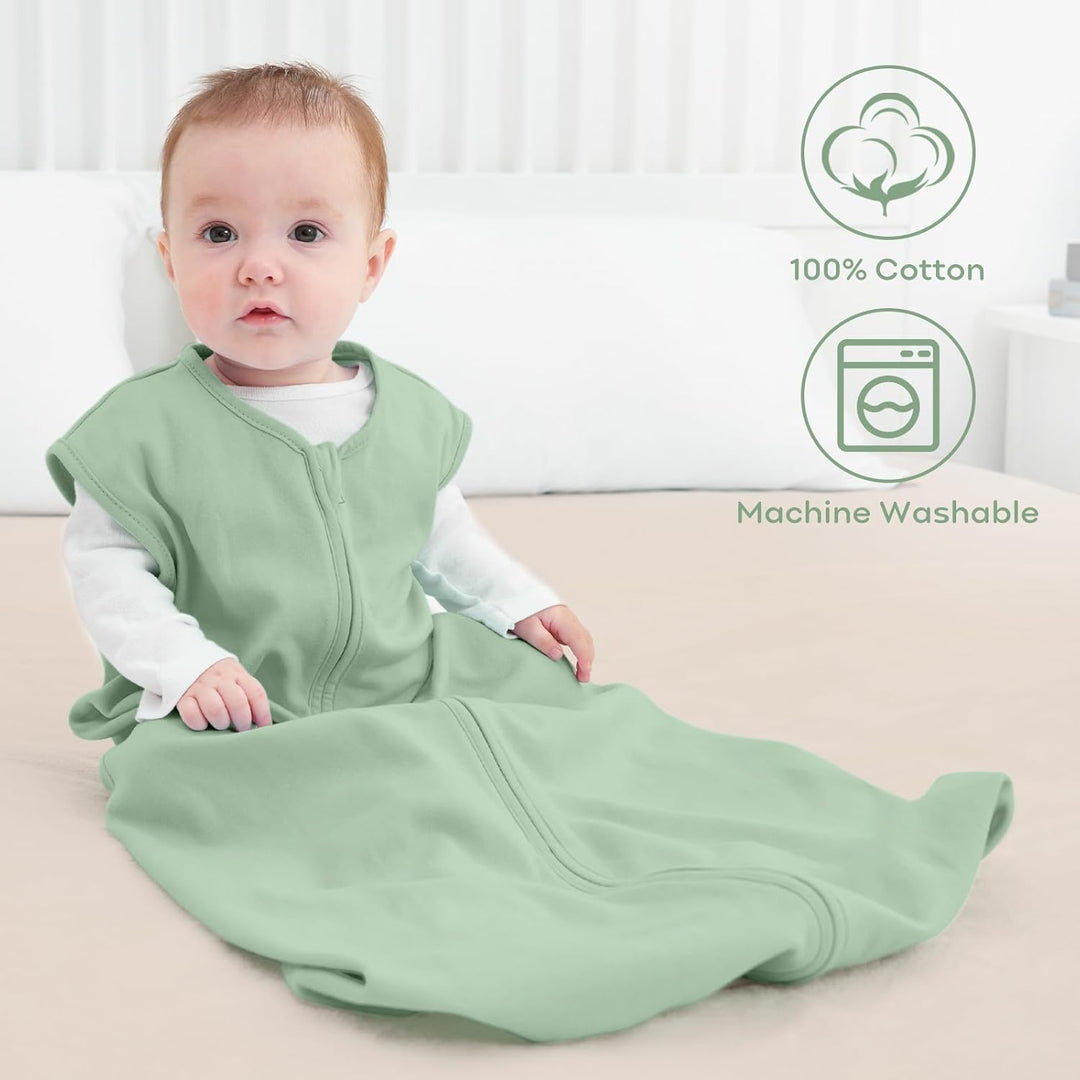 Yoofoss Schlafsack Baby Sommer 1.0 Tog - 2er Pack 100% Baumwolle Sommerschlafsack Herbst Babyschlafs