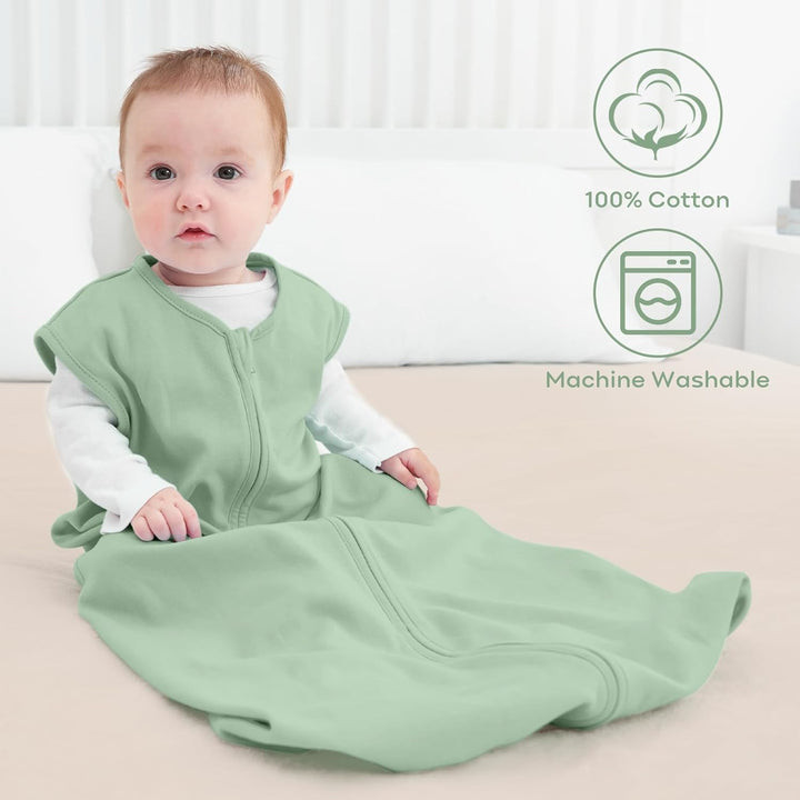 Yoofoss Schlafsack Baby Sommer 1.0 Tog - 2er Pack 100% Baumwolle Sommerschlafsack Herbst Babyschlafs