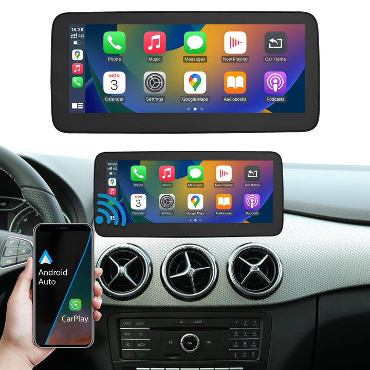 Autoradio 10,25 Zoll Touchscreen für 2015-2018 Mercedes Benz B-Klasse W246 mit NTG 5,0/5,1/5,2, unte