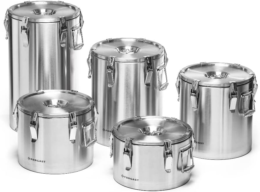 Gastronomie Thermobehälter Edelstahl, Kapazität 25L Liter, Essen Thermobox, Thermotransportbehälter,