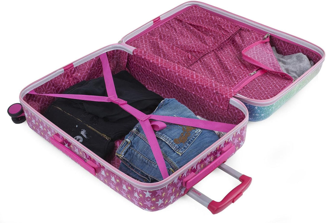 SKPAT - Reisekoffer Kinder Polycarbonat Koffer Kinder Kinderkoffer Mädchen - Kinder Koffer mit Integ