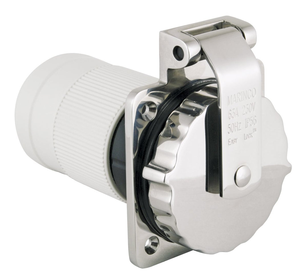 MARINCO 6402el-bx Antennen-Hafen Marine dreiphasige, Unisex Erwachsene, schwarz, M
