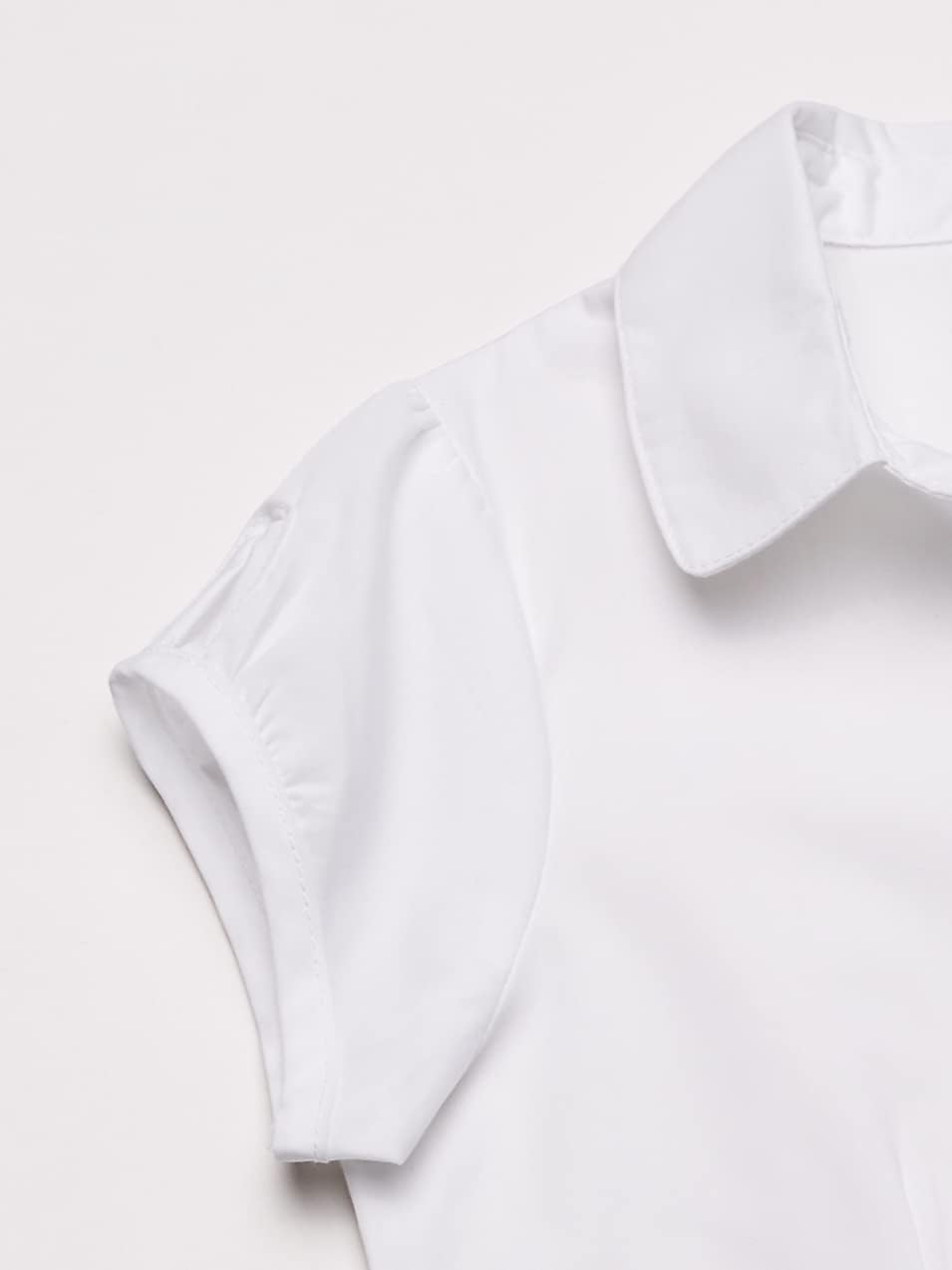 Nautica Mädchen Short Sleeve Blouse Hemd Medium (8/10) Weiss, Medium (8/10) Weiß