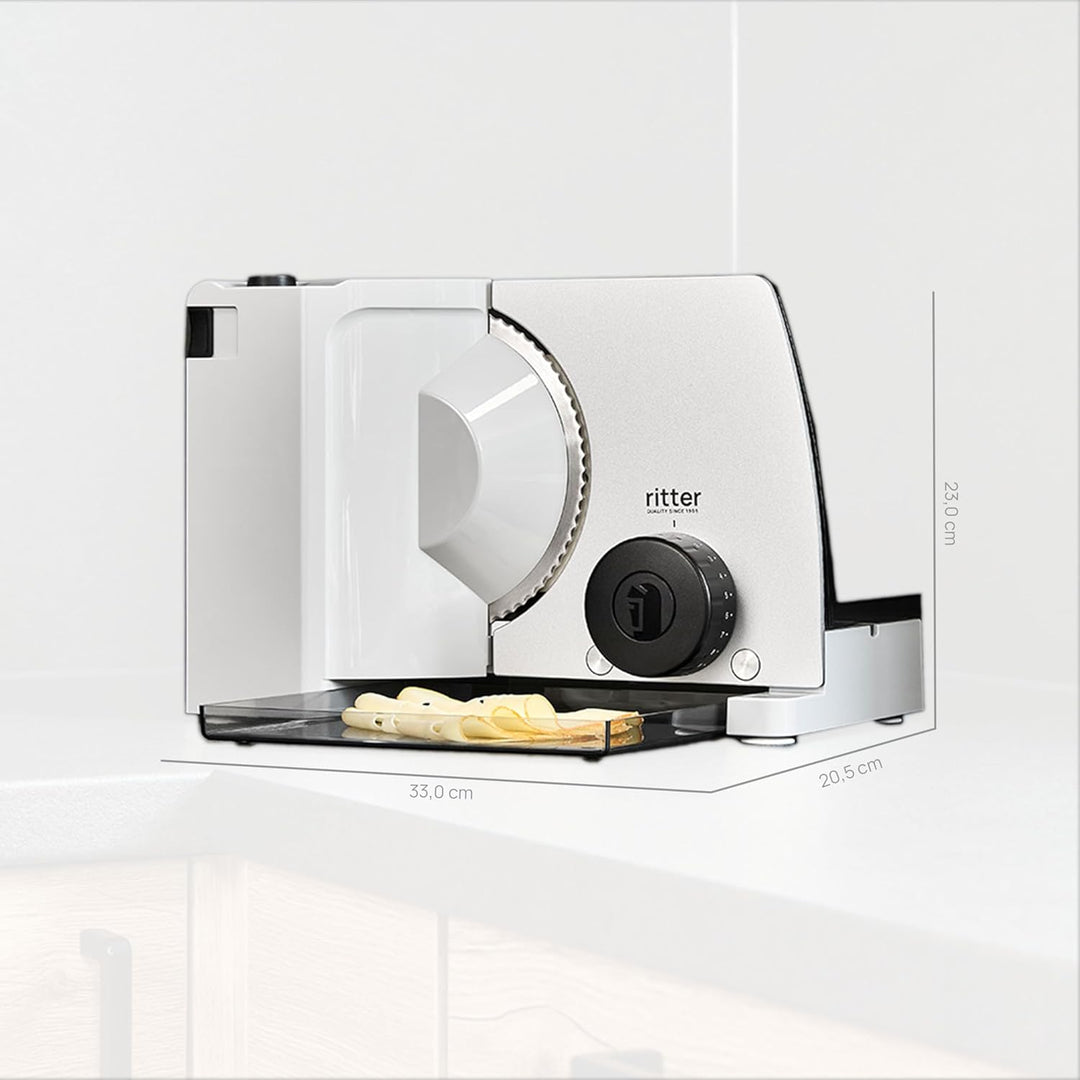 ritter Allesschneider compact 7, elektrische Brotschneidemaschine, Wellenschliffmesser, stufenlos bi