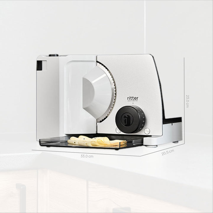 ritter Allesschneider compact 7, elektrische Brotschneidemaschine, Wellenschliffmesser, stufenlos bi