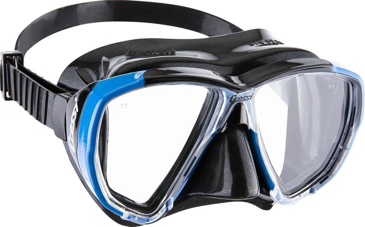 Cressi Tauchmaske Big Eyes Crystal Schwarz/Blau, Schwarz/Blau
