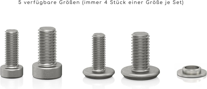 VIABLUE Schrauben Edelstahl * M8 x 16 Ultraflachkopf * 8 Stück/Set * Zubehör Montage Lautsprecher *