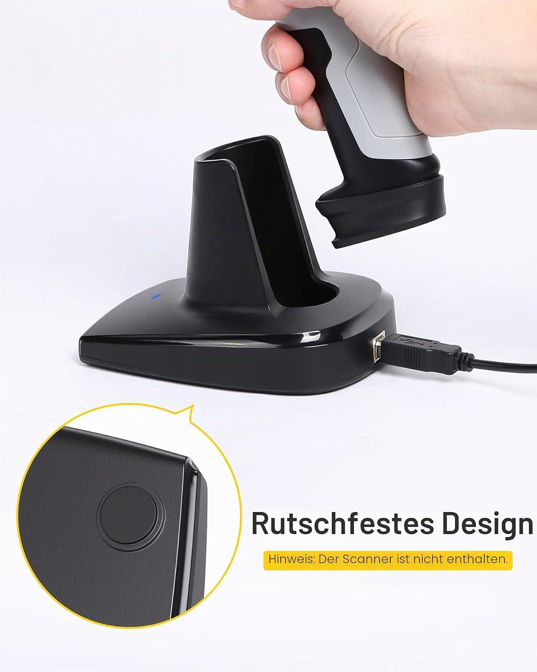 Inateck Barcode Scanner Ladestation, Geeignet BCST-60, BCST-70, BCST-73, P6 und P7, Scanner Nicht im