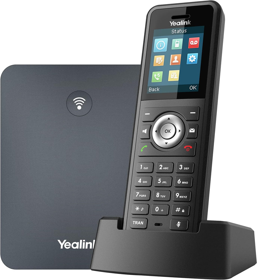 Yealink W79P DECT IP Telefon System (W70B Basis + W59R Handset) Schwarz W79P (Basis W70B und W59R Mo