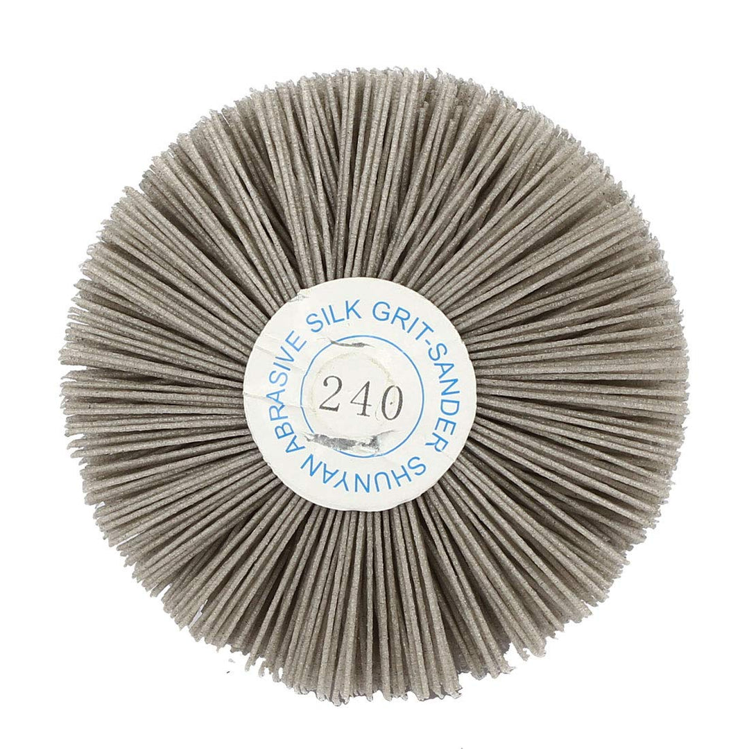 sourcing map 6mm Schaft 82mm Dia Kopf 240 Grit Schleifmittel Nylon Rad Bürste Schleifwerkzeug DE de,