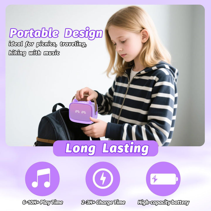 Karaoke Maschine mit 2 Karaoke Mikrofonen Kinder: Mini Karaoke Maschine Geschenk Mädchen mit Mikrofo
