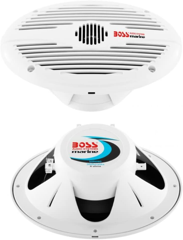 KIT-Set FÜR BOSS Audio Systems MR690 oval 2-Wege 6 x 9 15 x 23 cm 175 Watt RMS 350 Watt Max 4 Ohm wa