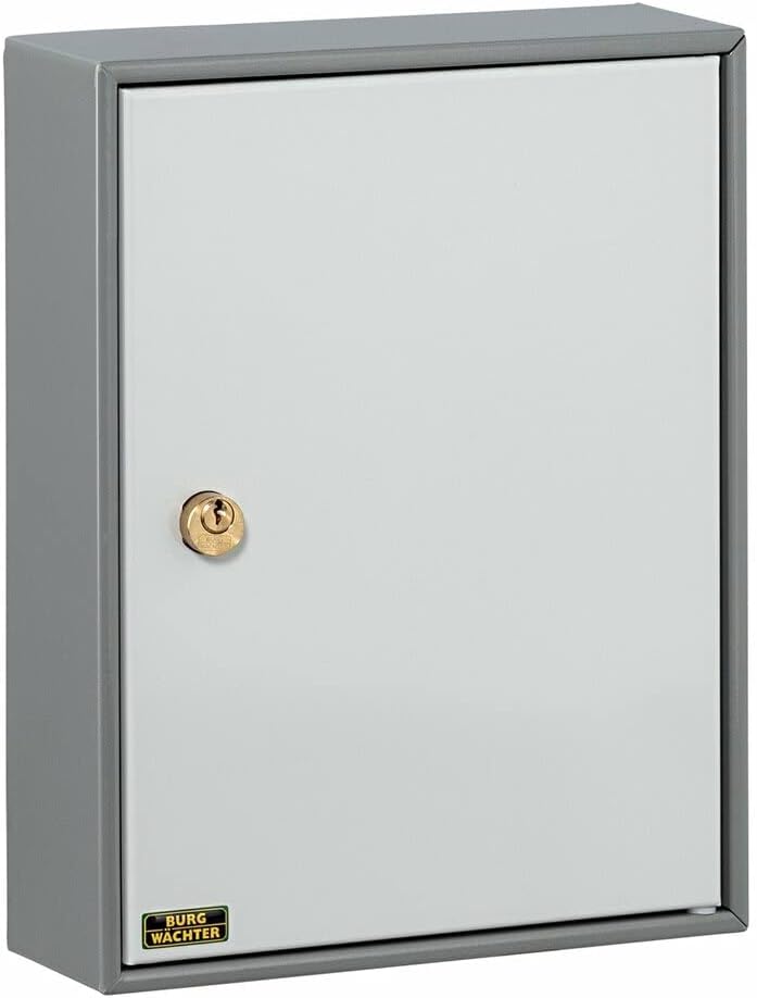 Burg-Wächter Schlüsselschrank zur Wandmontage, 57 Haken, Türanschlag rechts, Stahlblech, 6700/57 R,