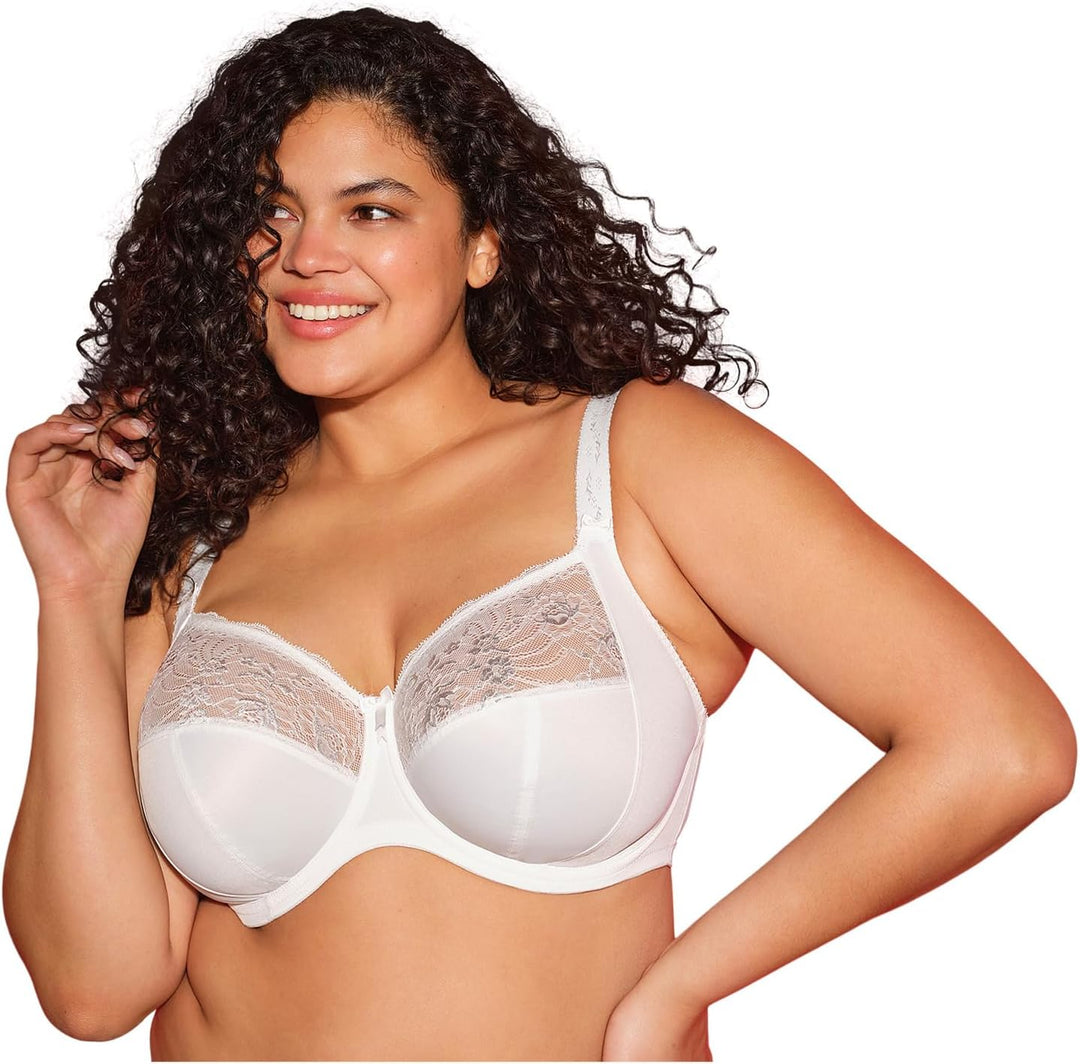 ELOMI Damen Cate Full Coverage Underwire Bra Vollschalen BH 38JJ Weiss, 38JJ Weiss