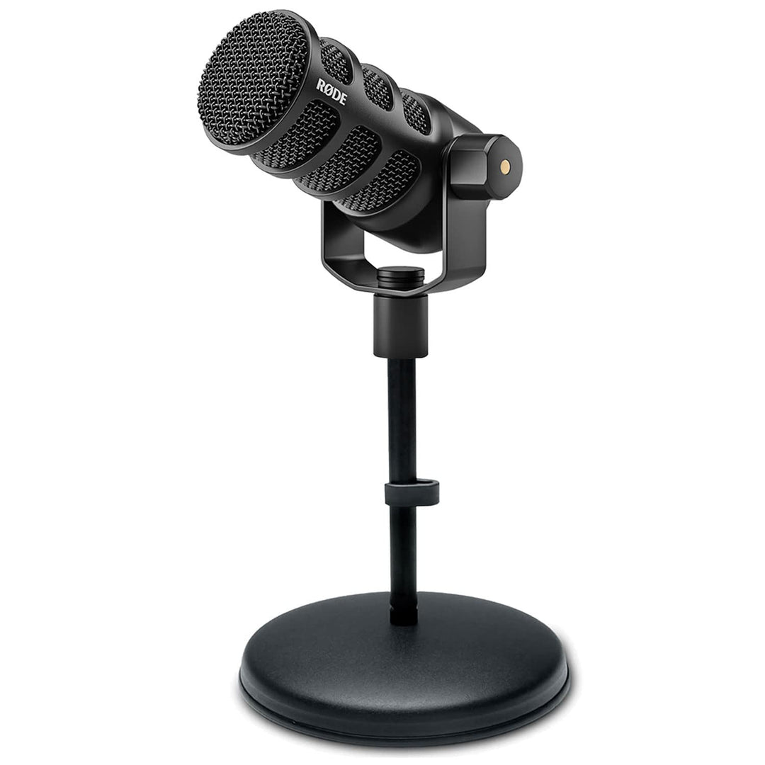 Rode Podmic USB XLR Podcast Sprecher-Mikrofon + keepdrum MS032 Tisch-Stativ PodMic USB black, PodMic