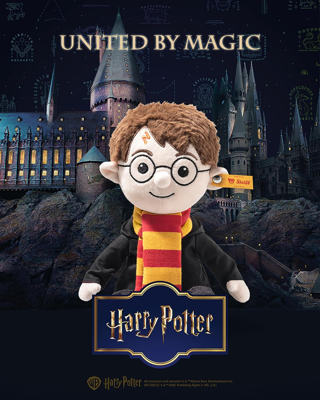 Steiff Kuscheltier Harry Potter, Süsses Stofftier, Jungen, Mädchen &amp; Babys ab 0 Monaten, Friends, Pl
