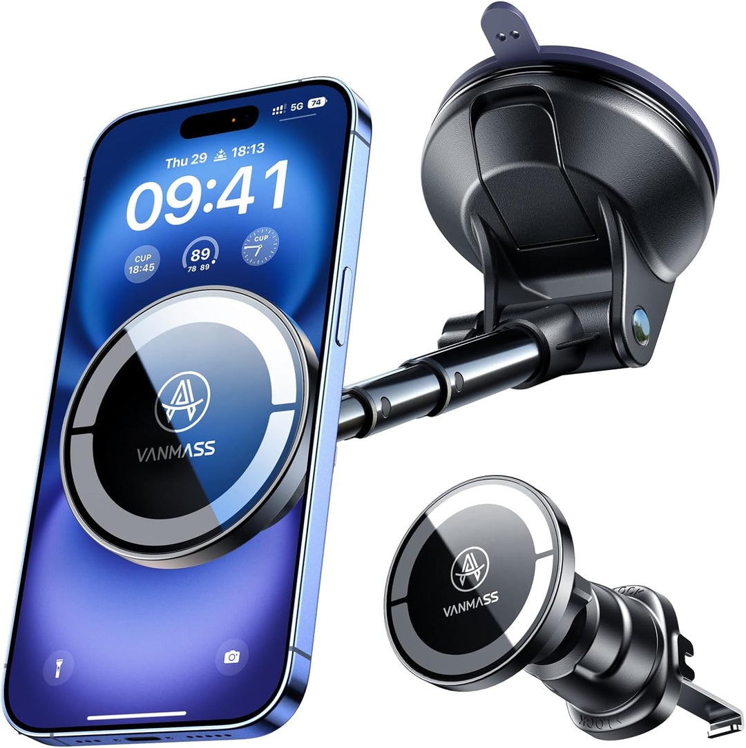 VANMASS Handyhalterung Auto Magnet Kompatibel mit MagSafe Autohalterung [2023 Upgrade Stärkste Magne