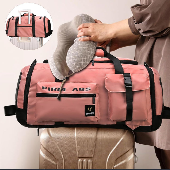 Reisetasche Gross Damen Herren 65L Sporttasche mit Schuhfach und Nass-Trockenfach Large Capacity Tra