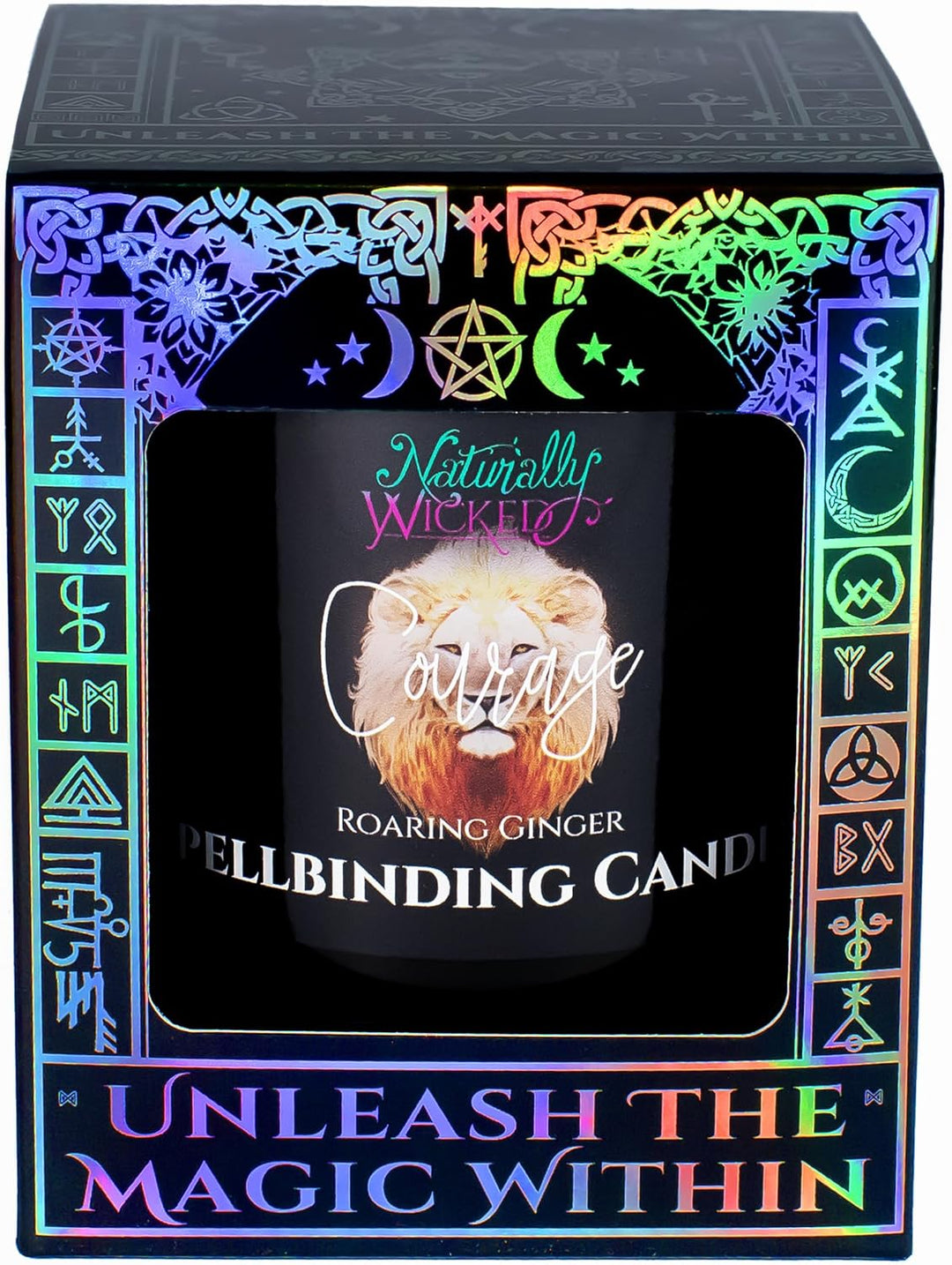 Naturally Wicked Spellbinding Mut Kerze | Zauberkerze Mit Tigerauge Kristall | Holzdocht Hexe Kerze