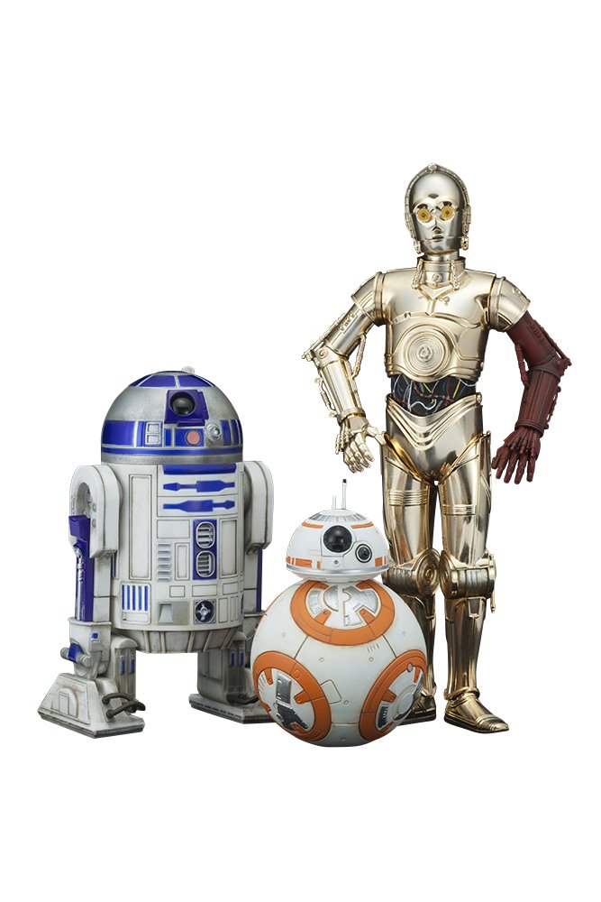 Kotobukiya Star Wars - Episode Vii: C-3Po + R2-D2 + Bb-8 (3 Pack) PVC Statues (1/10)