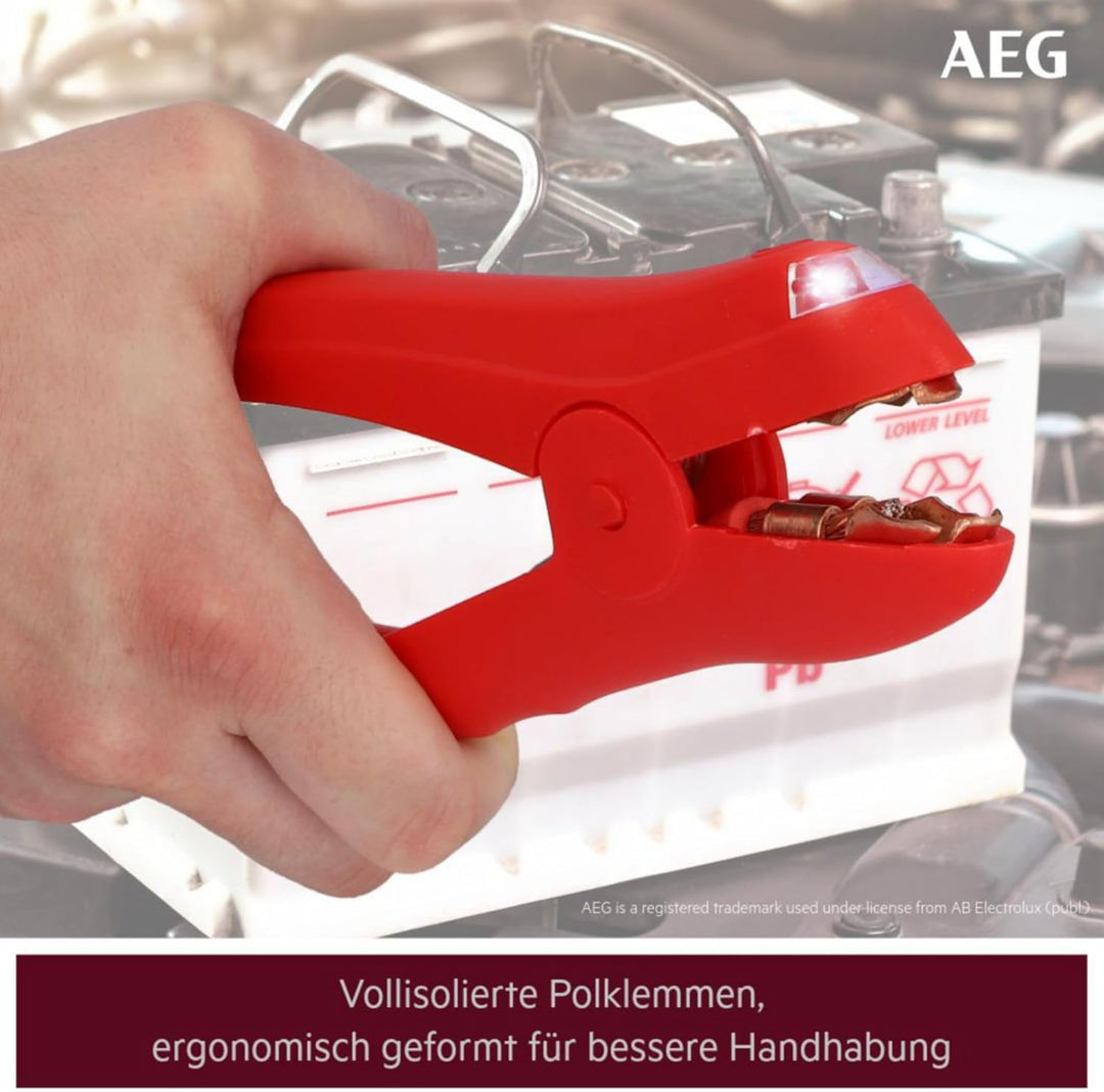 AEG Automotive 10648 Starthilfekabel SP 25 beleuchet in Aufbewahrungstasche, 2 x 3,5m, DIN 72553 2 x