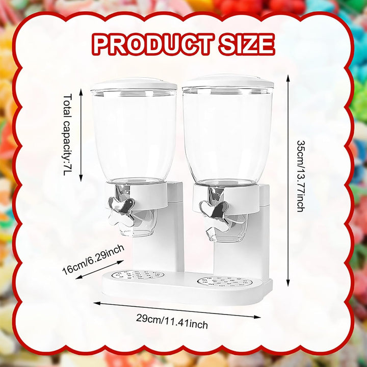 LUPATDY 2er Pack Müslispender 2L, Aufbewahrungsbox Küche Organizer mit Deckel, Cereal Dispenser für
