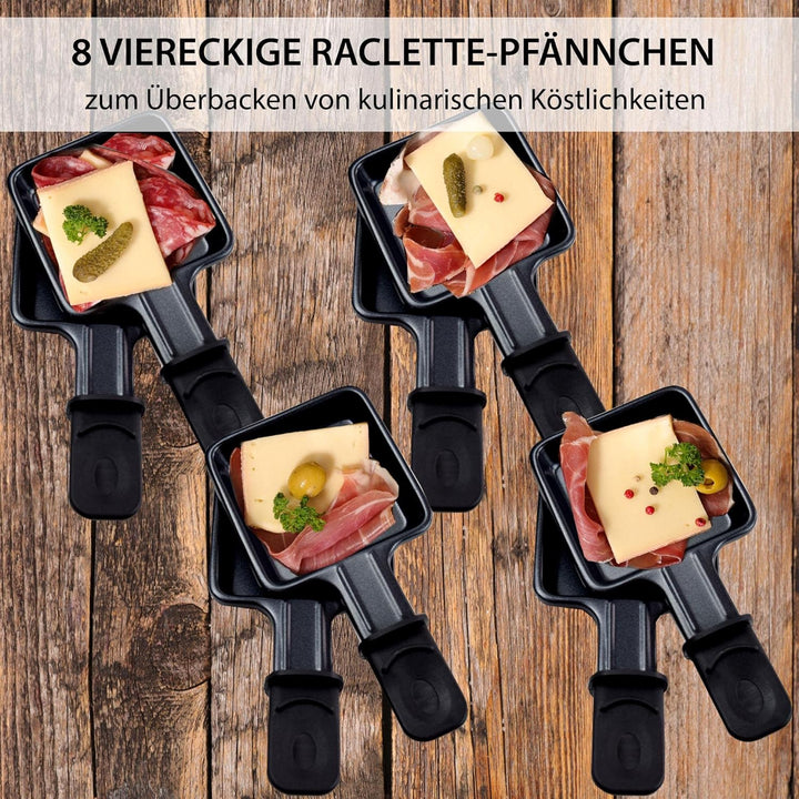 Syntrox Germany RAC-1100W-Freiburg Rundum-Genuss Raclette-Grill-Fondue-für 8 Personen