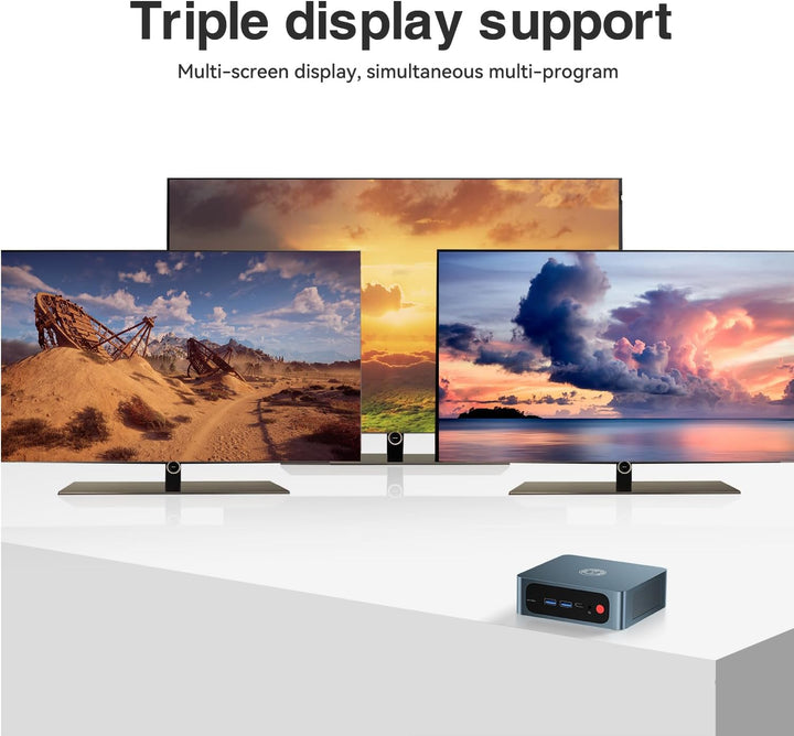 Mini PC AMD Ryzen 5 5500U(Zen 3 Architektur, bis zu 4.0GHz), 16GB DDR4 500GB M.2 NVME SSD, TRIGKEY S