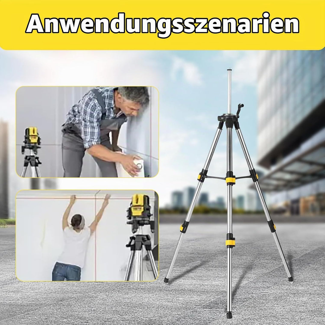 Stativ Laser Professional, 50-120 cm Baustativ Stützen Höhenverstellbar Laser Sativ mit 5/8"-11 Auss