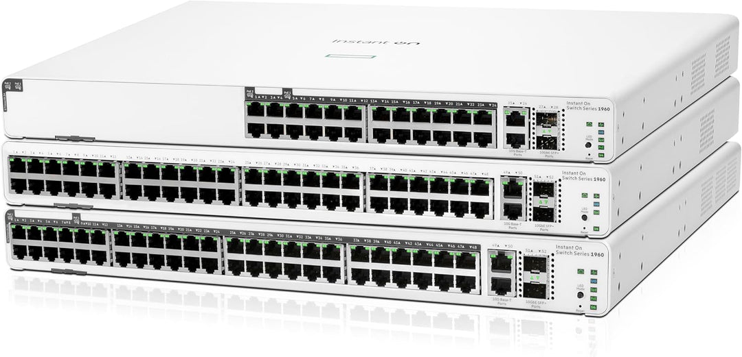 Hewlett Packard Enterprise ruba Instant On 1960 Rackmount Gigabit Smart Stack Switch 50x RJ-45 2x SF