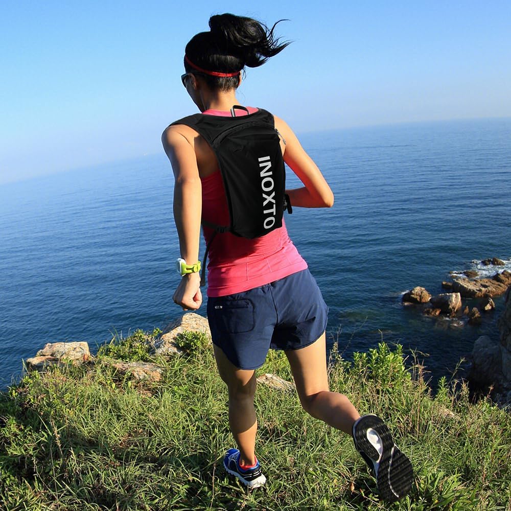 INOXTO Laufrucksack, 5L Leichter Trinkbeutel, geeignet für Outdoor-Wandern, Radwettbewerb, Bergsteig